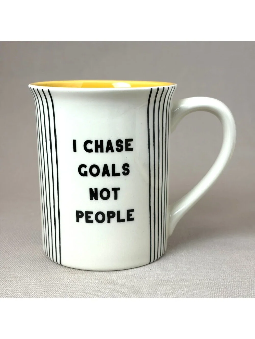Our Name Is Mud Coffee Mug I Chase Goals Not People Motivational Office Cup Yell